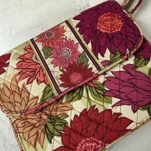 Vera Bradley Hello Dahlia Purse Shoulder Bag Floral Quilted Pink Boho Retired